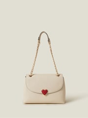 Accessorize Cream Heart Shoulder Bag - Image 1 of 2