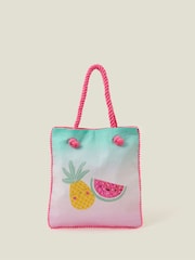 Angels By Accessorize Multi Girls Fruit Print Shopper Bag - Image 1 of 2