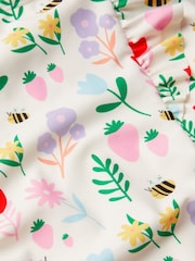Angels By Accessorize White/Green Girls Floral Print Swimsuit - Image 4 of 4