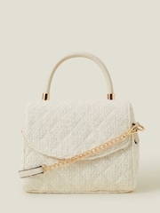 Accessorize Cream Boucle Top Handle Bag - Image 1 of 2