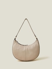 Accessorize Nude Leather Scoop Shoulder Bag - Image 1 of 2