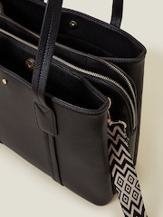 Accessorize Black Webbing Strap Tote Bag - Image 2 of 2