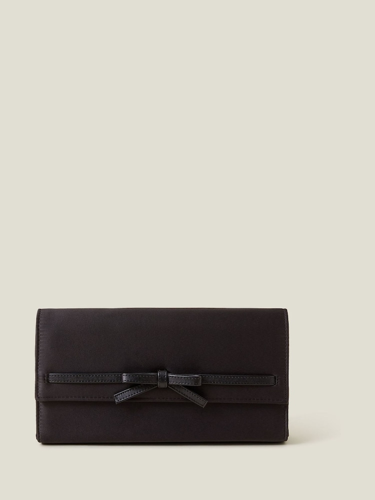 Accessorize Bow Satin Clutch Bag - Bild 1 von 1