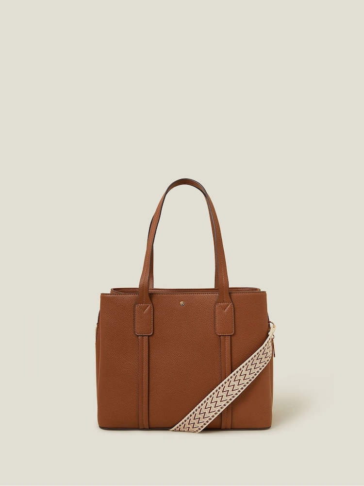 Accessorize Natural Webbing Strap Tote Bag - Image 1 of 2