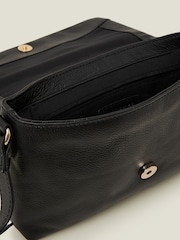 Accessorize Black Woven Leather Cross-Body Bag - Image 2 of 2