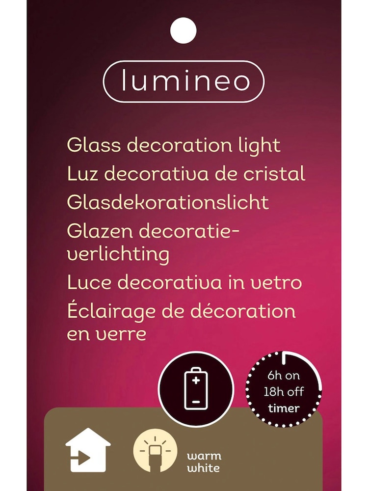 Lumineo Green Mini Glass LED Christmas Tree - Image 3 of 3 Lumineo Green Mini Glass LED Christmas Tree - Image 3 of 3