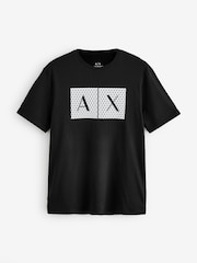 Armani Exchange Regular Fit Logo Black T-Shirt - Image 1 of 1