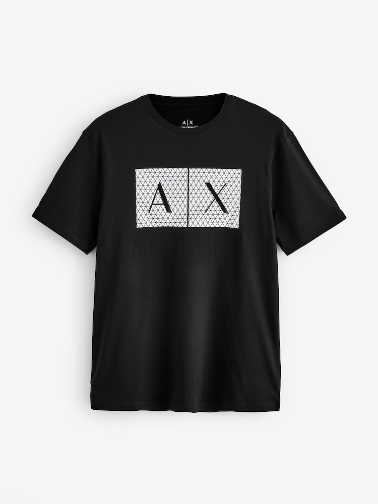 Armani Exchange Regular Fit Logo Black T-Shirt - Image 1 of 1