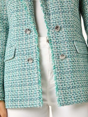 Roman Rutig Frayed Edge Boucle Button Jacka - Bild 5 av 5
