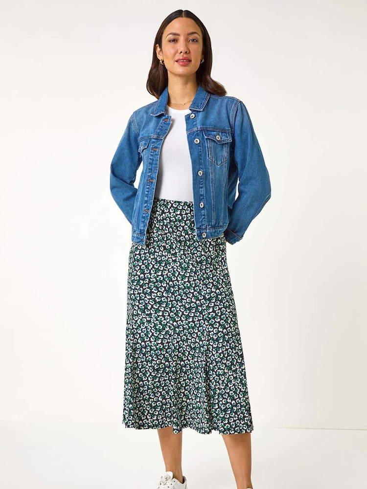 Roman Floral Print Panel Skirt - Imagen 1 de 5 Roman Floral Print Panel Skirt - Imagen 1 de 5