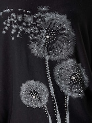 Roman Black Hotfix Dandelion Stretch Knit Top - Image 5 of 5