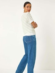 Roman Green Dainty Stripe Knit Top - Image 3 of 5