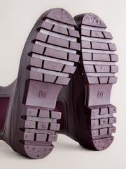 Burgundy Red Faux Fur Lined Chelsea Ankle Wellies - Image 9 of 10