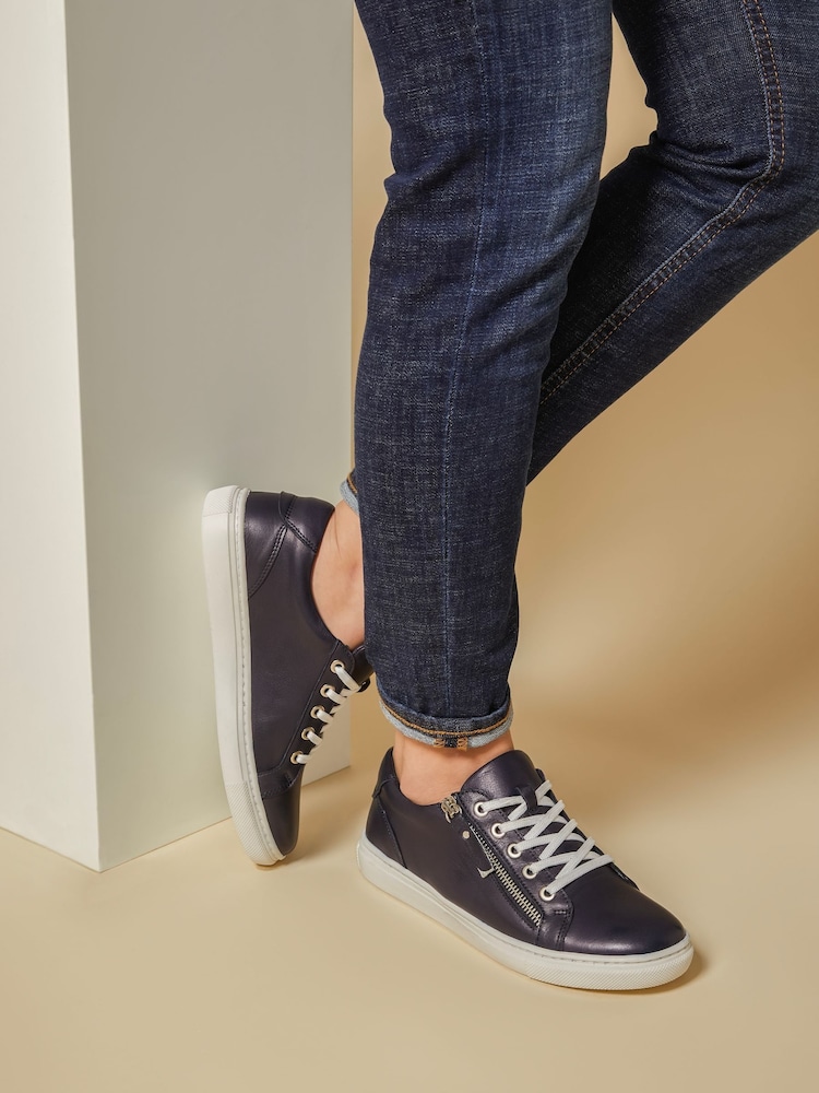 Jones Bootmaker Ladies Side Zip Casual Trainers - Image 1 of 6