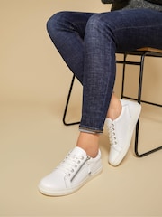 Jones Bootmaker Ladies Side Zip Casual Trainers - Image 1 of 6