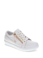 Jones Bootmaker Ladies Side Zip Casual Trainers - Image 3 of 6