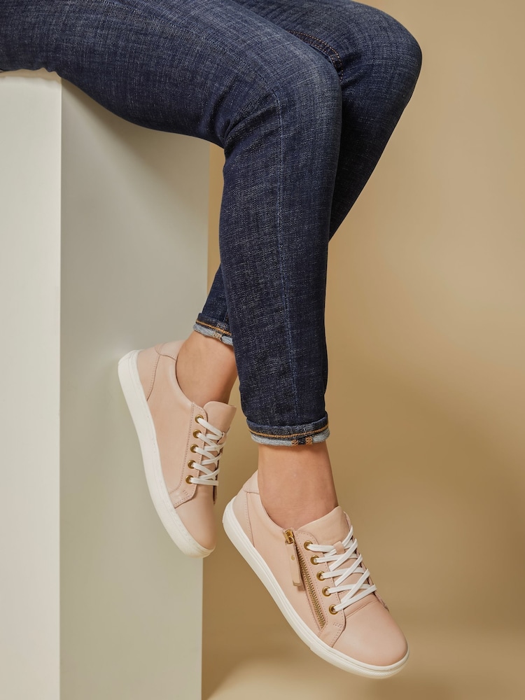 Jones Bootmaker Ladies Side Zip Casual Trainers - Image 1 of 6