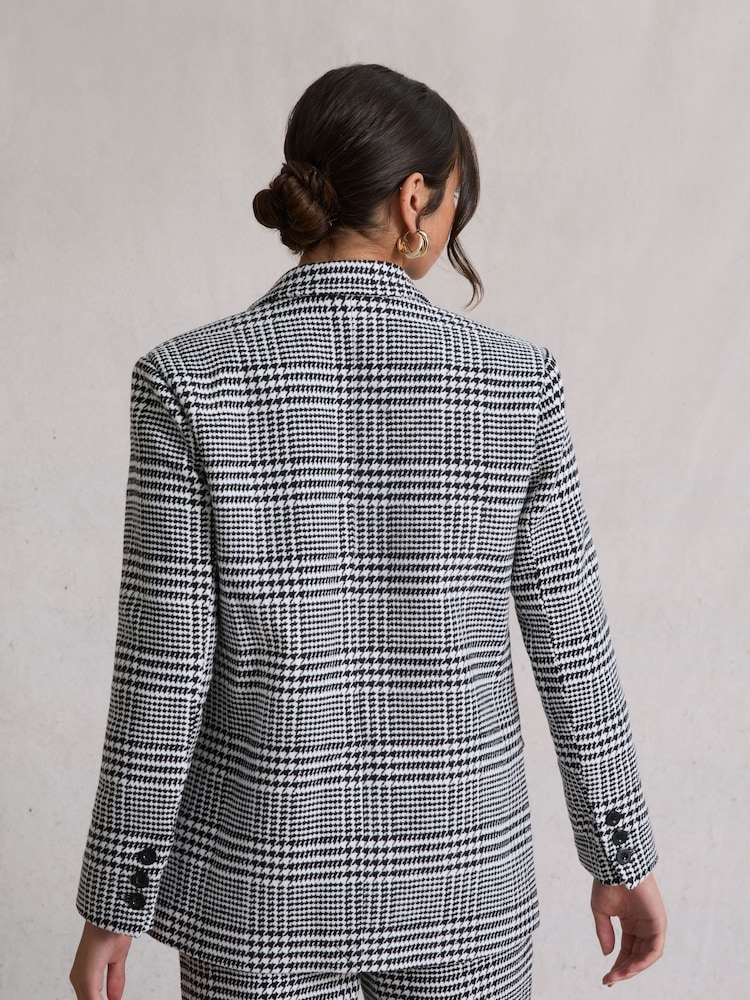 Hay Life Black Double Breasted Check Blazer - Image 2 of 6