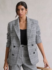 Hay Life Black Double Breasted Check Blazer - Image 3 of 6