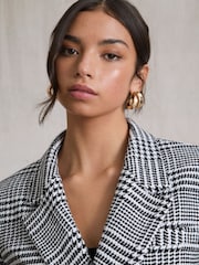 Hay Life Black Double Breasted Check Blazer - Image 5 of 6