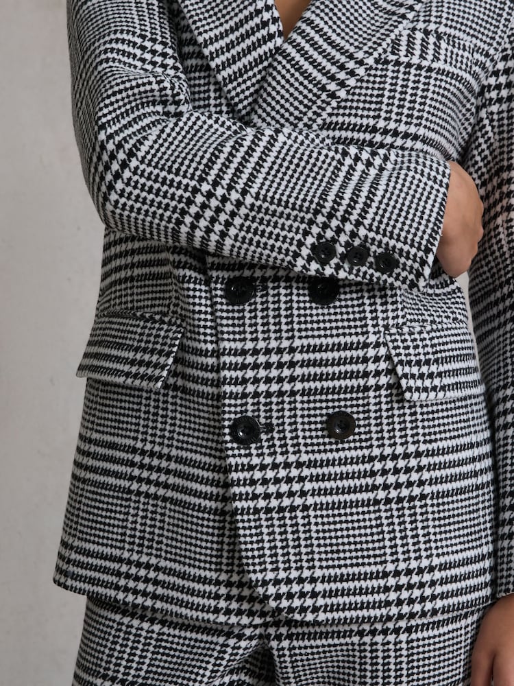 Hay Life Black Double Breasted Check Blazer - Image 6 of 6