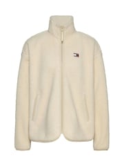 Tommy Jeans Natural Natural Teddy Zip Up Sweatshirt - Image 1 of 1