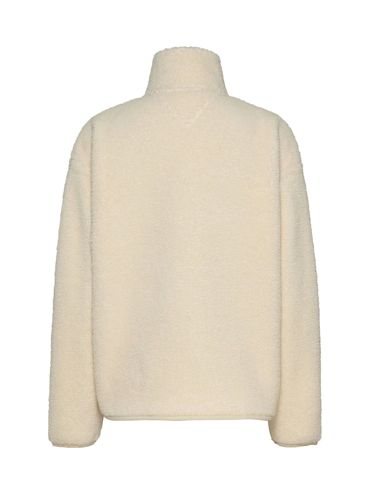 Tommy Jeans Natural Natural Teddy Zip Up Sweatshirt - Image 2 of 3 Tommy Jeans Natural Natural Teddy Zip Up Sweatshirt - Image 2 of 3