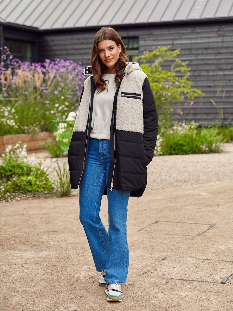 Aspiga Black Keep Warm and Cosy in Our Shower-Proof Petra Coat - Image 1 of 6