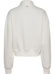 Tommy Jeans White 100% Cotton Graphic Sweatshirt - Image 2 of 3