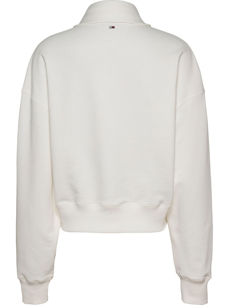 Tommy Jeans White 100% Cotton Graphic Sweatshirt - Image 2 of 3