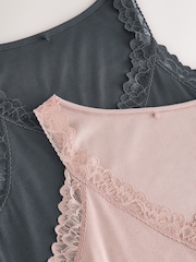 Antracita/rosa - Thermal Base Layer Lace Trim Vest 2 Pack - Imagen 14 de 15
