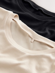 Neutral/Black ThermoGen Base Layer Long Sleeve Thermals 2 Pack - Image 8 of 9