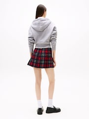Tommy Jeans Blue Plaid Pleated Skirt - Image 2 of 5