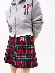 Tommy Jeans Blue Plaid Pleated Skirt - Image 3 of 5