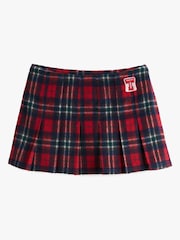 Tommy Jeans Blue Plaid Pleated Skirt - Image 5 of 5