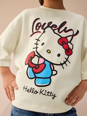 White Hello Kitty Graphic Cosy T-Shirt (3-16yrs) - Image 3 of 7