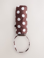 Chocolate Brown Compact Umbrella - Image 1 of 4