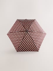 Chocolate Brown Compact Umbrella - Image 3 of 4