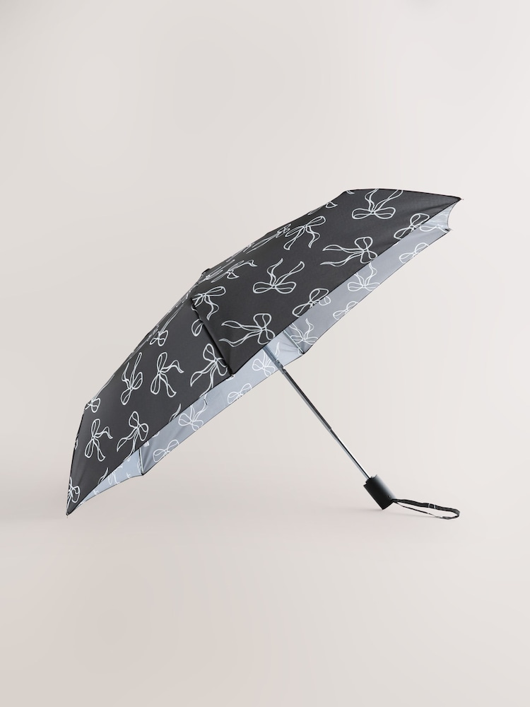 Black/White Auto Open and Close Umbrella - Image 2 of 4