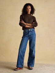 Chocolate marrom - Suéter Joules Enid Cotton-Rich com gola alta - Imagem 3 de 9