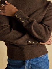Chocolate marrom - Suéter Joules Enid Cotton-Rich com gola alta - Imagem 4 de 9