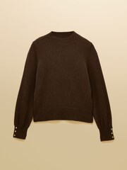 Chocolate marrom - Suéter Joules Enid Cotton-Rich com gola alta - Imagem 9 de 9