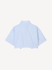 Lanvin Blue Stripe Shirt & Shorts Set With Back Logo - Image 2 of 5