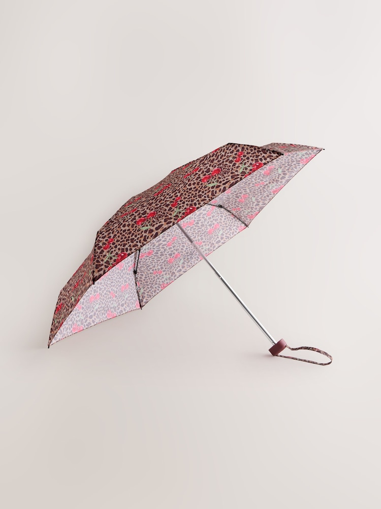 Leopard Print Compact Umbrella - Image 2 of 4
