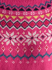 Rosa - Suéter Joules Alba Fairisle de gola alta e algodão Blend - Imagem 7 de 8