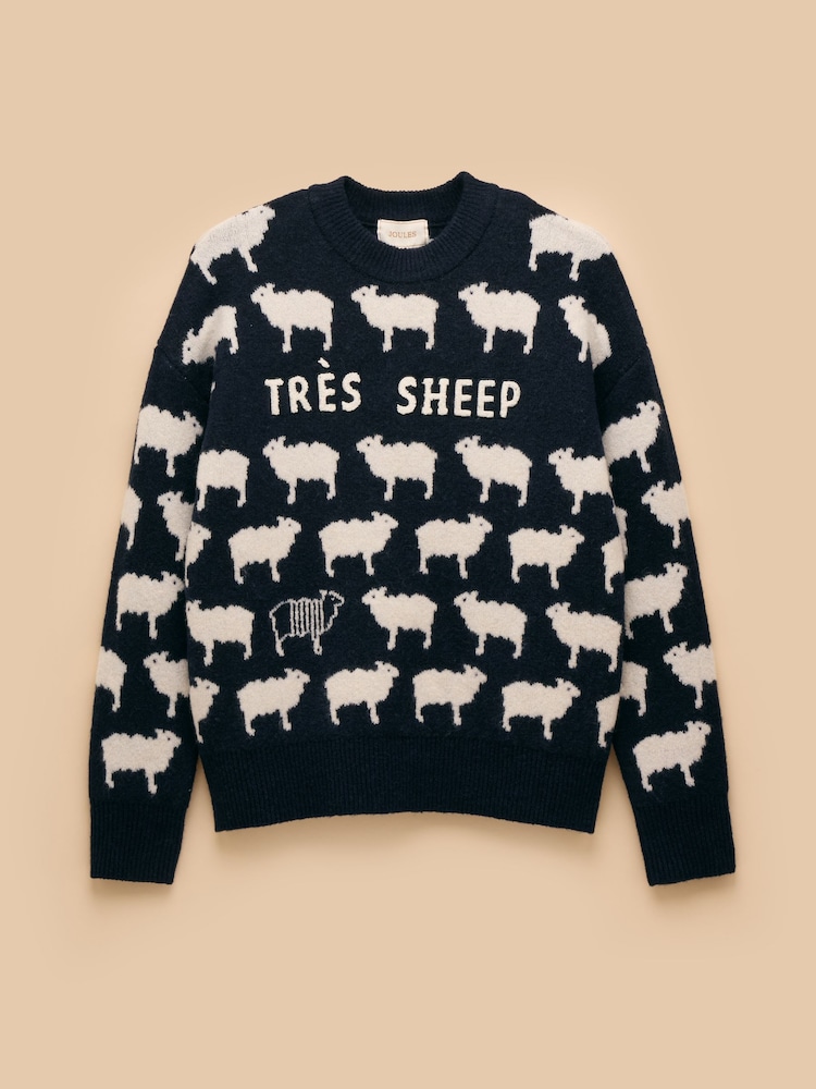 Tres Sheep - كنزة محبوكة Intarsia من Joules - صورة 7 من 7