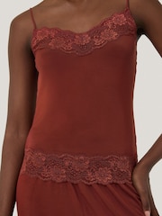 Jigsaw Light Red Modal Lace Vest - Image 5 of 7