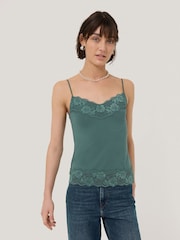 Jigsaw Light Blue Modal Lace Vest - Image 1 of 7