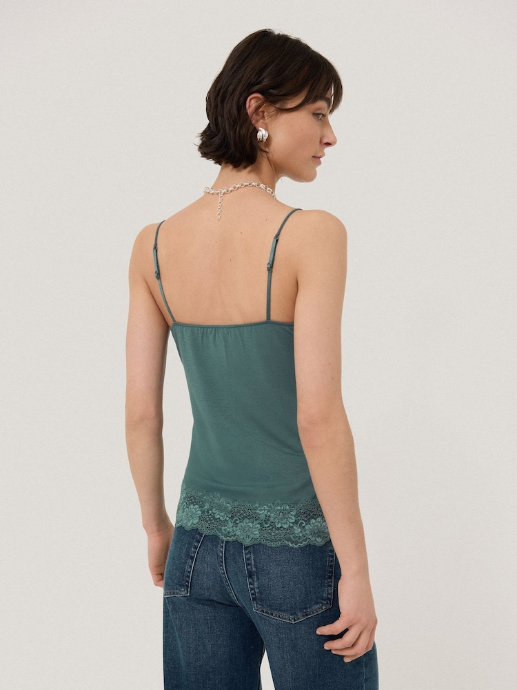 Jigsaw Light Blue Modal Lace Vest - Image 2 of 7