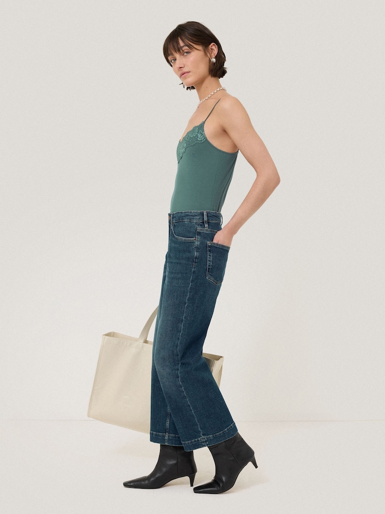 Jigsaw Light Blue Modal Lace Vest - Image 3 of 7